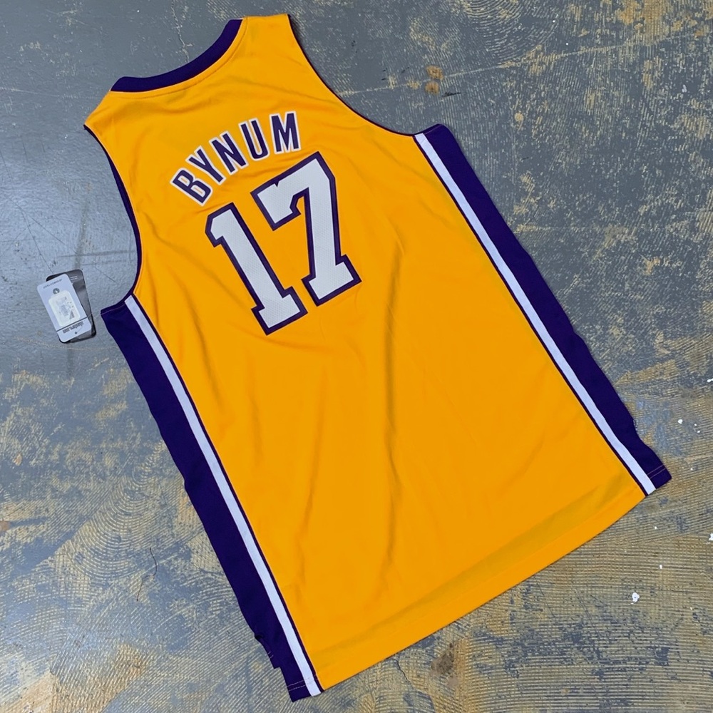 Adidas Andrew Bynum Los Angeles Swingman Jersey 17 NBA Gold Basketball